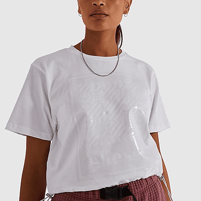 Ellesse Women's Almond White Crop T-Shirt