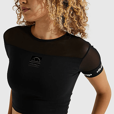 Ellesse Women's Sorellina Black Cropped T-Shirt