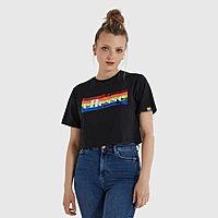 Ellesse Unisex Unicorn Black Cropped T-Shirt